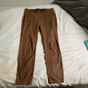 Faux suede leggings